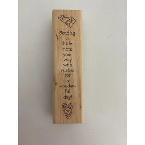 Wood Rubber Stamp Bird Letter Sending A Little Note Your Way Scrapbooking